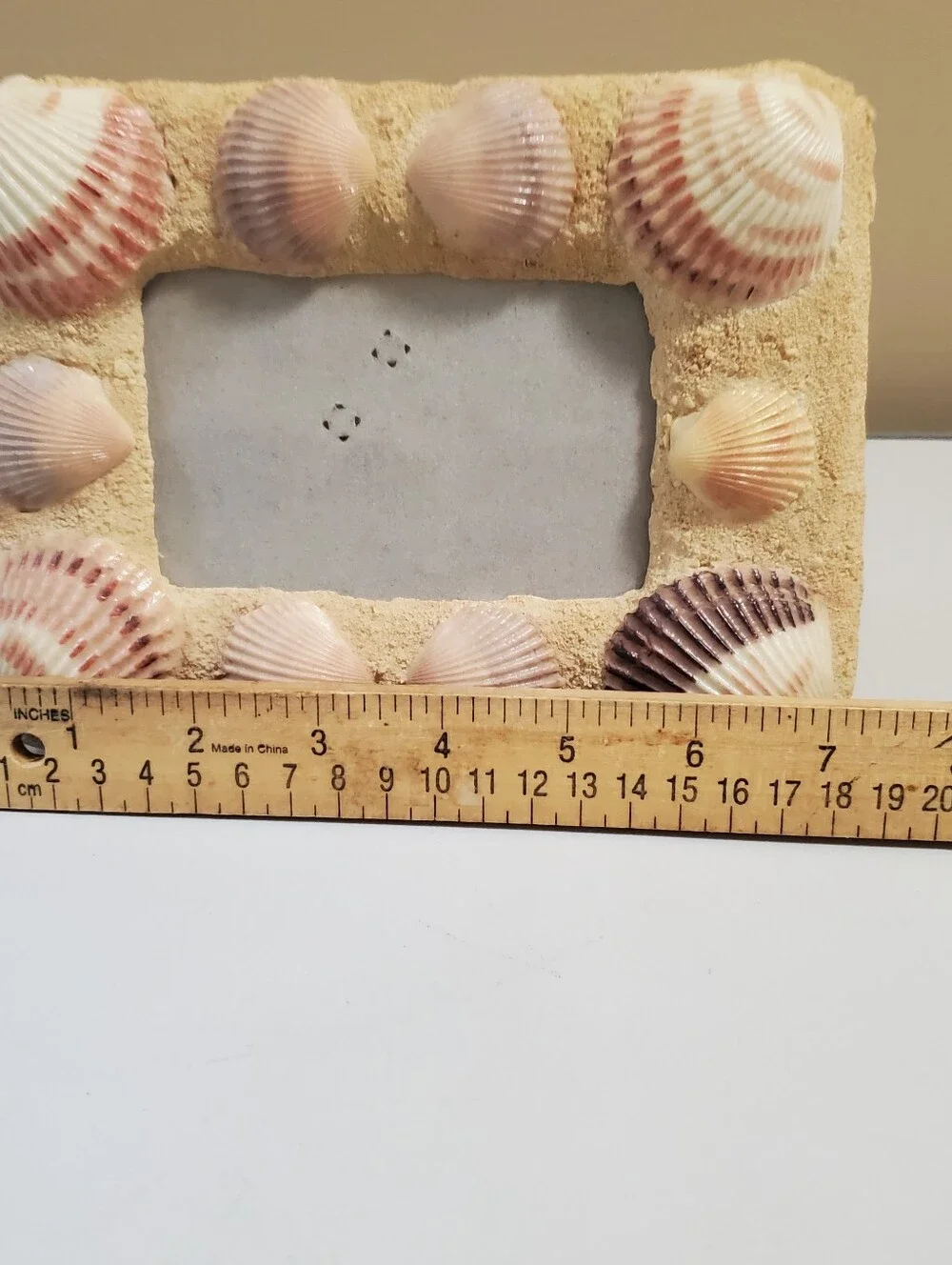 Seashell Sandframe Picture Frame - Natural Beach Ocean Photo Frame